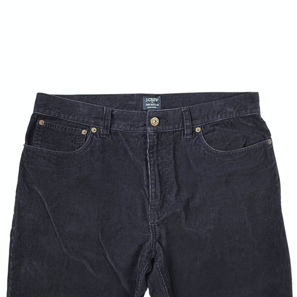J.Crew The Sutton Corduroy Pants Navy Blue Straight Leg Fine Wale Mens 34x32